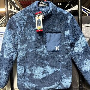 Hurley Navy Sherpa Quarter Zip
